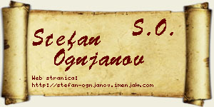 Stefan Ognjanov vizit kartica